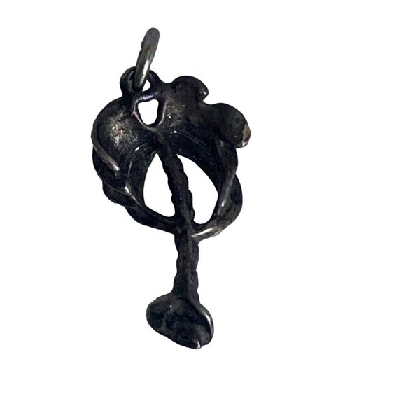 Sterling Silver Palm Tree Pendant Charm Beach Theme Tropical Jewelry 1/2 Inch - Picture 3 of 6